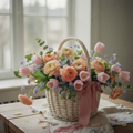 Spring and Easter Baskets - vintage blush floral