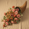Floral Cornucopias - vintage blush floral