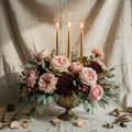 Holiday Centerpieces - vintage blush floral